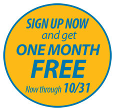 Sign up and get one month free