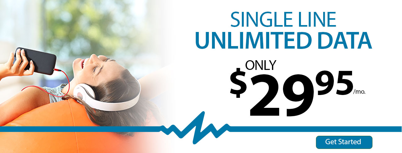 Single Line Unlimited Data only $29.95 per month