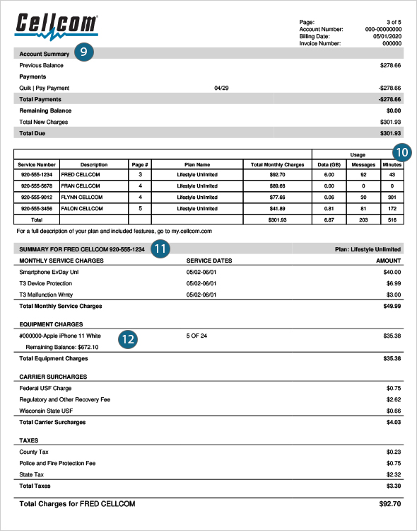 Sample Invoice Page 3