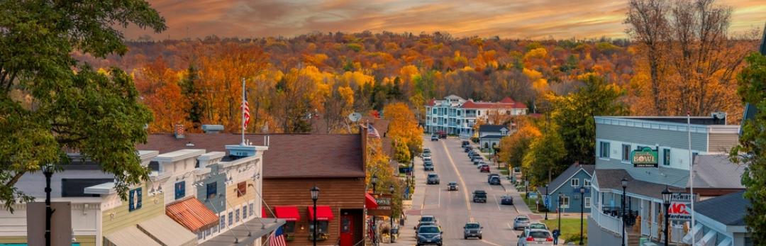beautiful door county in fall