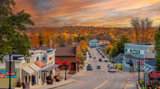 beautiful door county in fall