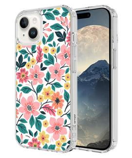 TPU / Acrylic HD Print MagSafe Case for Apple iPhone 15 - Wildflower