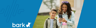 brother and sister using phone with Bark parental controls