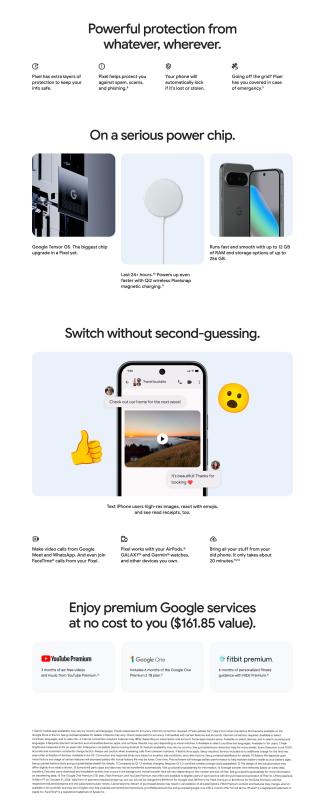 The features of the Pixel 10.