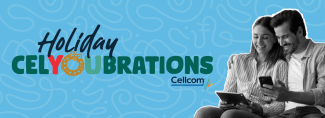 Holiday celyoubrations from Cellcom. Mana and woman enjoying staying connected