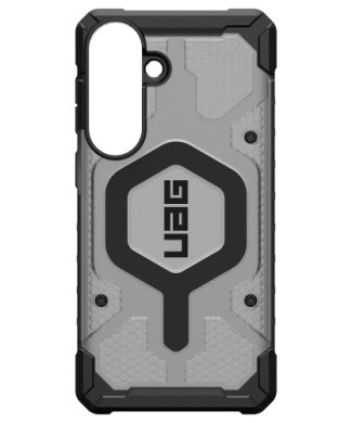 The UAG Pathfinder case with magnet for the Samsung Galaxy S26+ in Ash & Black color.