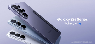 Samsung Galaxy S26 series cobalt violet banner