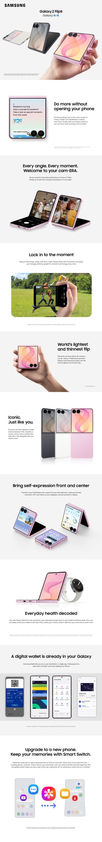 Samsung galaxy flip8 features