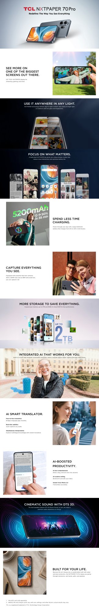 TCL NXTPaper 70 features