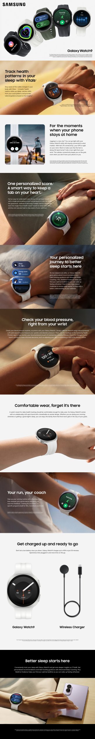 samsung galaxy watch9 feature list with charging capabilities