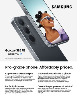 Samsung Galaxy S25 FE spec sheet