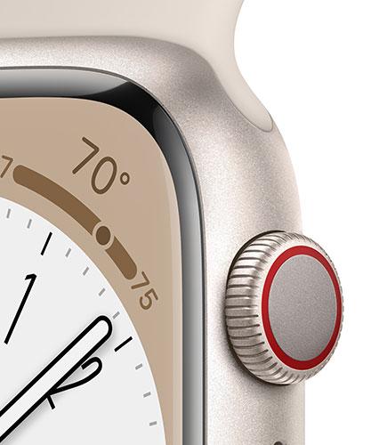 AppleWatch8 45mm StarlightAluminum close up