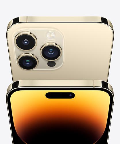 iPhone14 Pro Gold top view