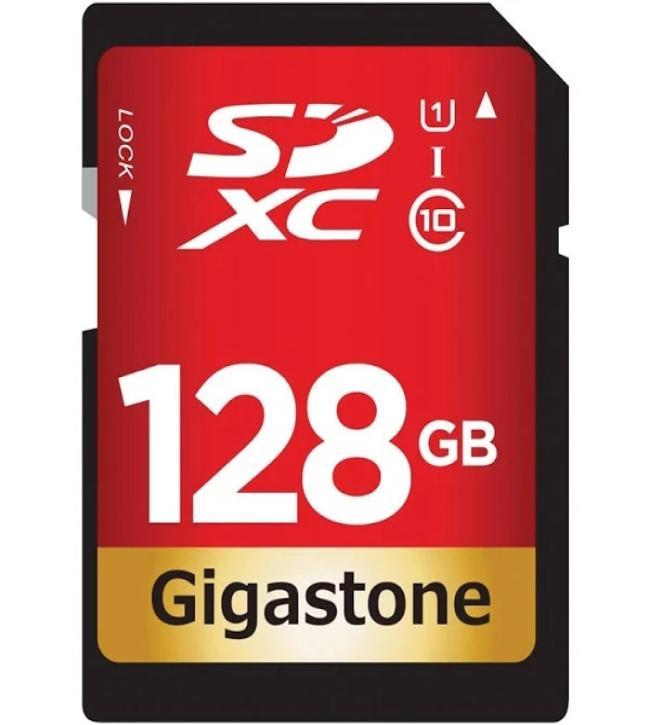 Gigastone SD XC Memory Card 128GB - Red