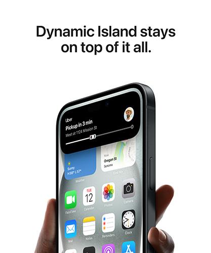 iPhone 15 Plus Green dynamic island