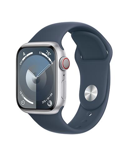 Apple Watch Series 9 41mm Silver Aluminum Storm Blue Band