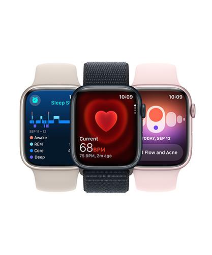 Apple Watch Series 9 GPS + Cellular 45mm Midnight Aluminum Case with  Midnight Sport Band - M/L 