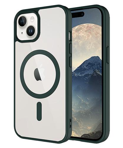 TPU / Acrylic Crystal Clear MagSafe Case for Apple iPhone 15 - Green