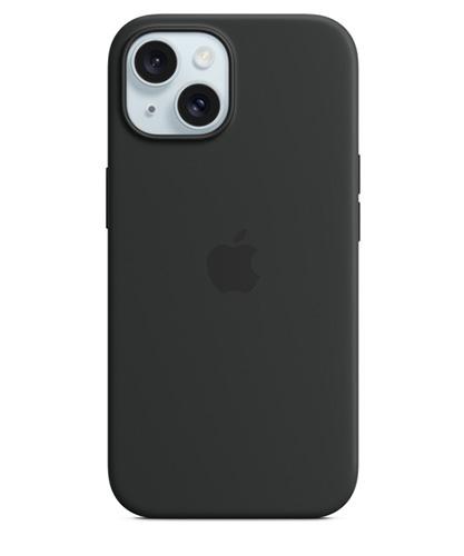 iPhone 15 Silicone Case with MagSafe - Black