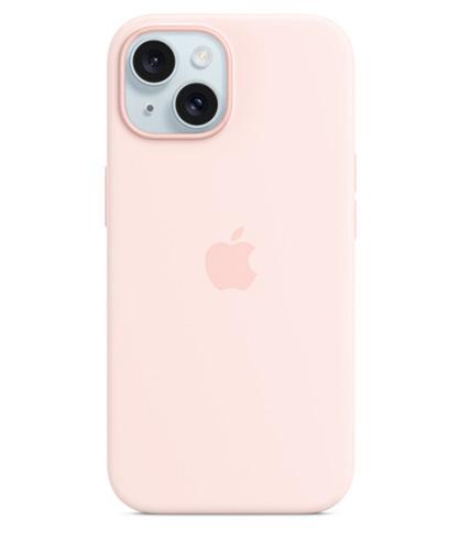 iPhone 15 Silicone Case with MagSafe - Light Pink