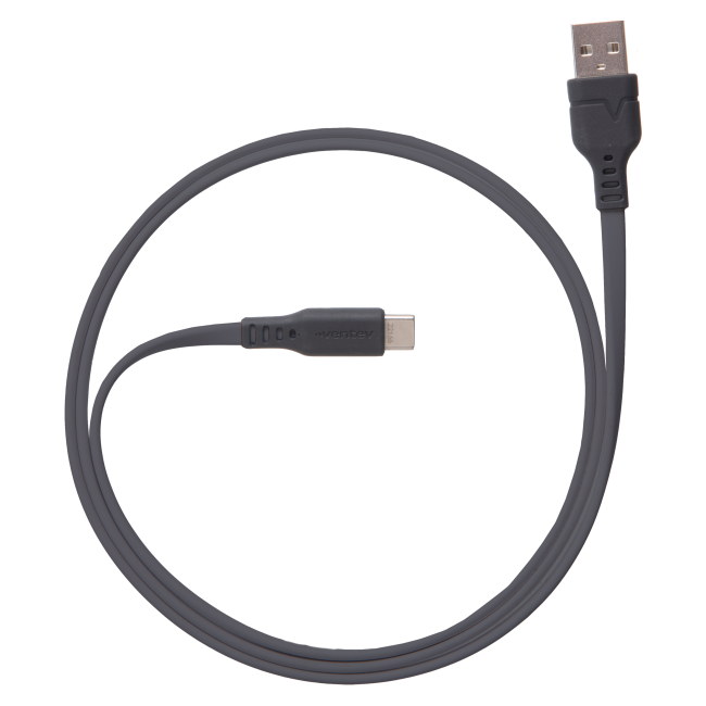 USB Type C  to C Flat Cable 3.3ft Grey