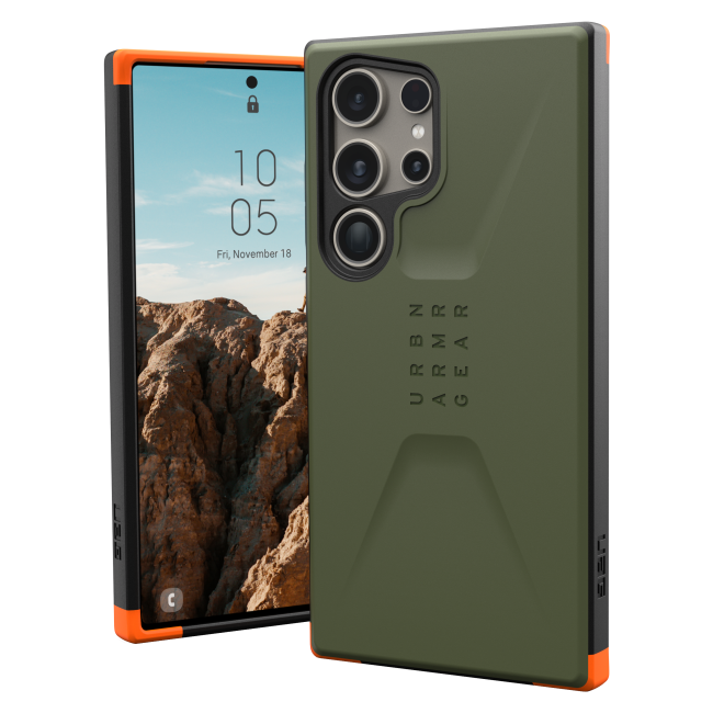 Olive UAG phone case for the Samsung Galaxy S24 Ultra