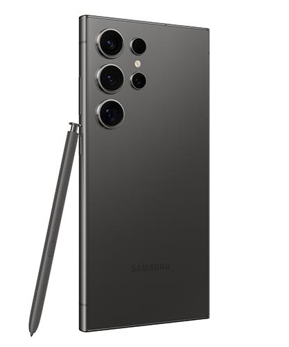 Samsung Galaxy S24 Ultra - Titanium Black - Back Left 30 Pen