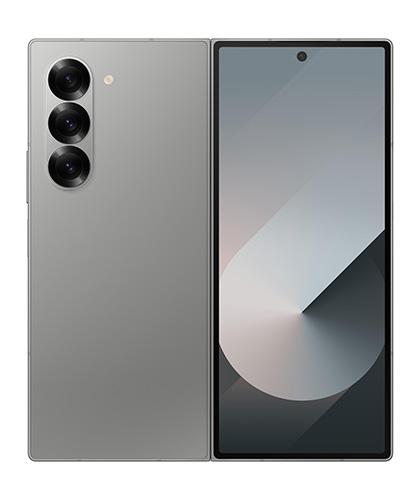 The Samsung Galaxy Fold 6 viewed side-by-side to show the front and back.