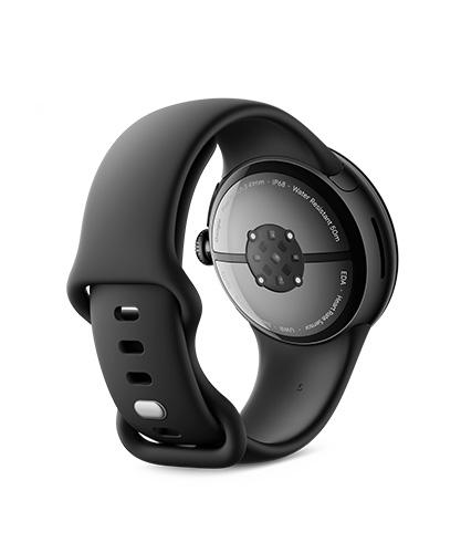 Google Pixel Watch 3 viewed from the back at an angle.