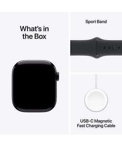 What's in the box: Apple Watch Series 10 42mm Jet Black Aluminum