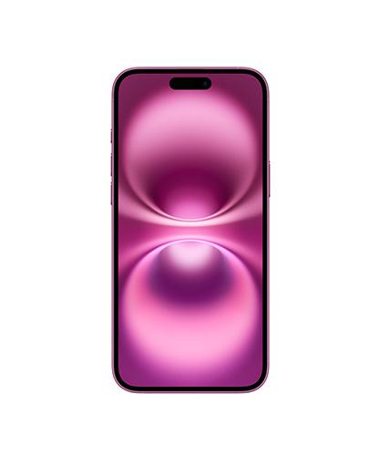 The iPhone 16 Plus viewed from the front.