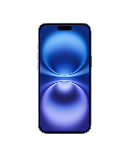 The iPhone 16 Plus viewed from the front.