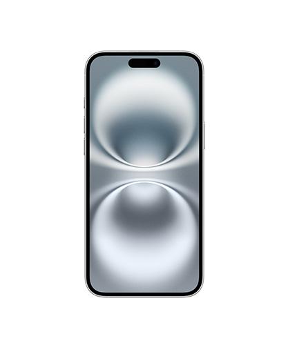 The iPhone 16 Plus viewed from the front.