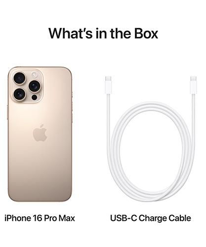 What's in the Box: iPhone 16 Pro Max.