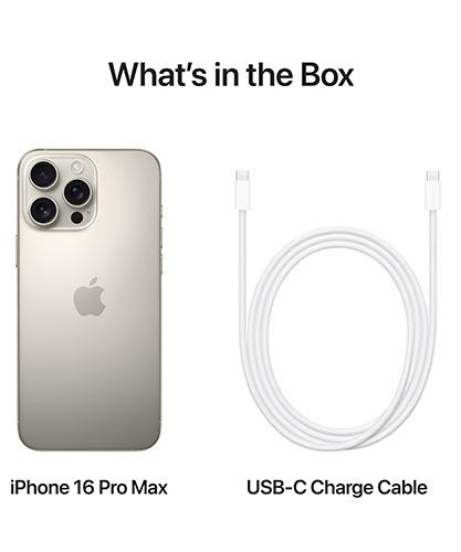 What's in the Box: iPhone 16 Pro Max.