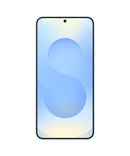 The Galaxy S25 viewed from the front.