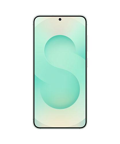 The Galaxy S25 viewed from the front.