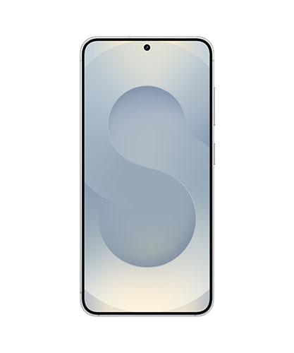 The Galaxy S25 viewed from the front.