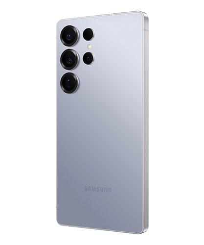 The Galaxy S25 Ultra viewed from back at an angle.