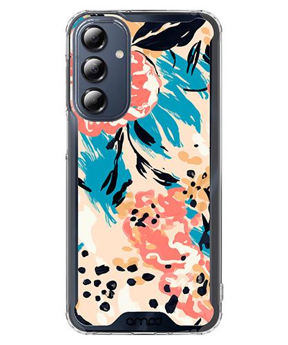 The blue flower print case for the Galaxy A16.