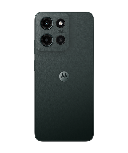 The moto g viewed from the back.