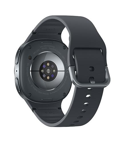 The Galaxy Watch8 viewed from the back at an angle.
