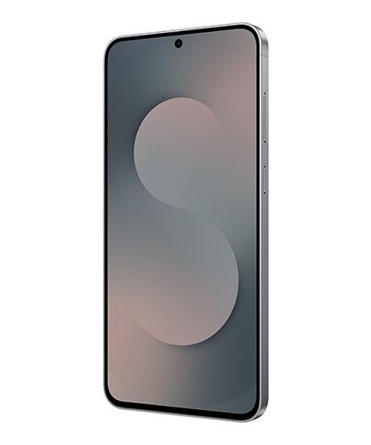 The Galaxy S25 FE viewed from the front at an angle.