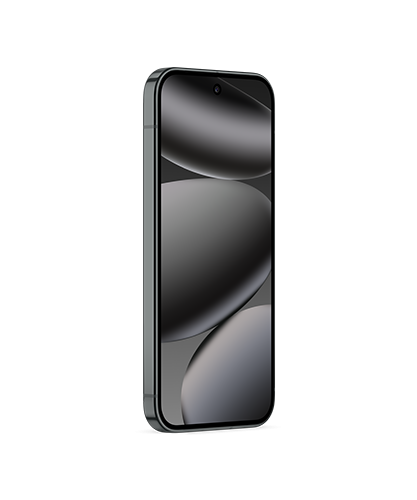 The Pixel 10 Pro viewed from the front at an angle.