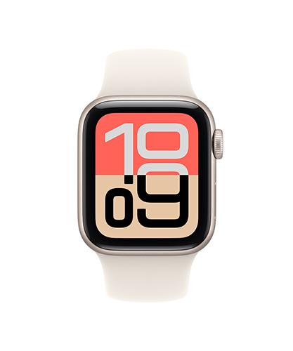 The Apple Watch SE 3 viewed from the front.