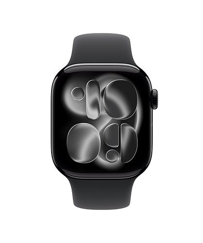 The Apple Watch Series 11 viewed from the front.