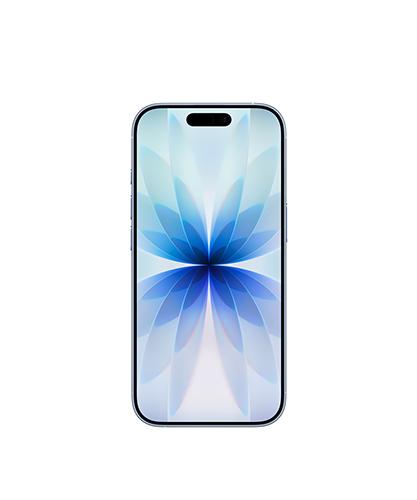 The iPhone 17 viewed from the front.