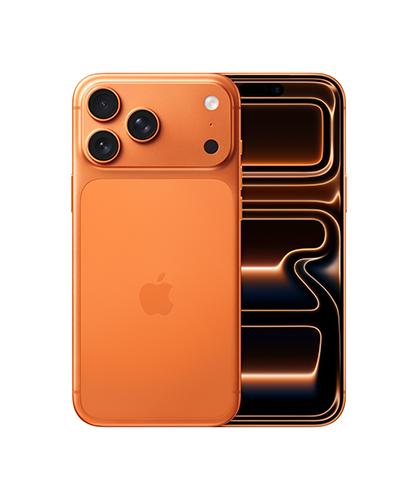 The iPhone 17 Pro Max viewed side by side to show the front and back.