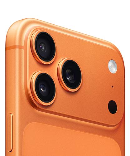 The iPhone 17 Pro Max close up to show the cameras.