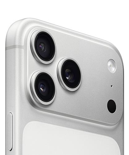The iPhone 17 Pro Max close up to show the cameras.